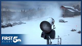 New snow on the ski slopes for holiday weekend in Colorado