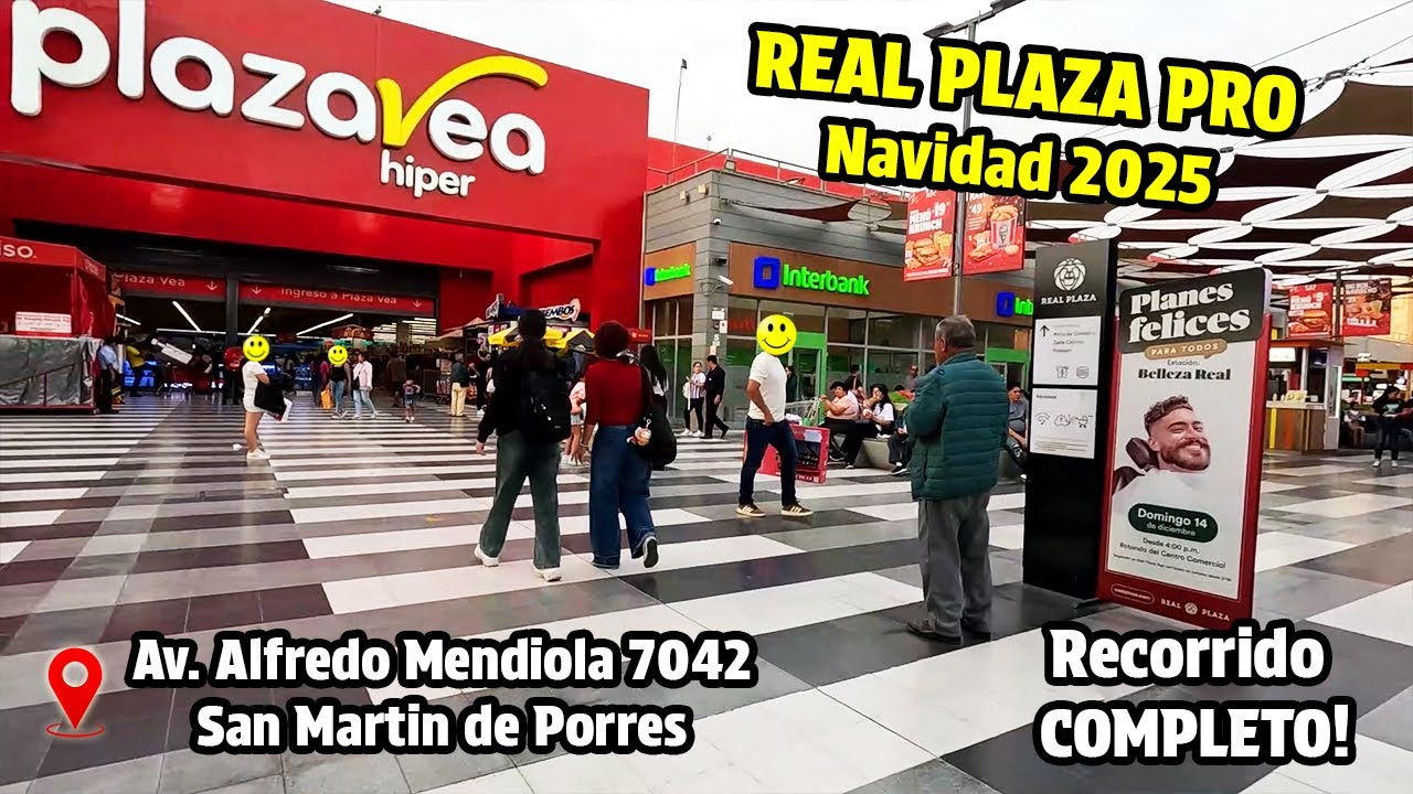 Asi esta REAL PLAZA PRO EN EL CONO NORTE DE LIMA 🚶‍♂️ Recorrido COMPLETO! 🎄🎅 Navidad 2025