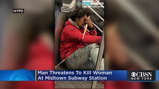 Police: Man Brandishing Wooden Daggers Threatens To Kill Woman On Subway