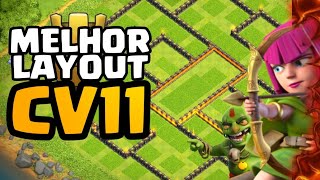 LAYOUT HÍBRIDO CV11 ATUALIZADO! PUSH/FARM. PROTEÇÃO DO ELIXIR NEGRO - CLASH OF CLANS