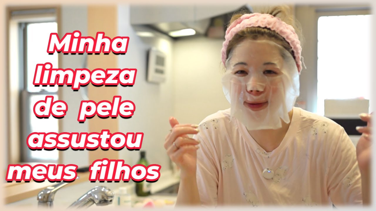 Fazendo limpeza de pele e assustando meus filhos 😁