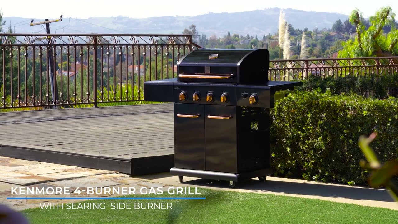 The  Kenmore PG-40409S0LB - 4 Burner Gas Grill with a Searing Side Burner