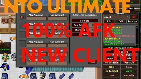 Cavebot 100% afk NOVO client NTO ULTIMATE