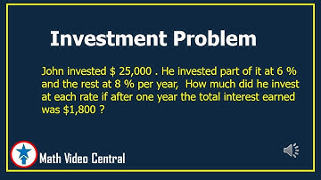 Investment Problems |Algebra 2 | Math Video Central