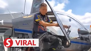 “Disputed” helicopter towed away, owner hopes to end episode