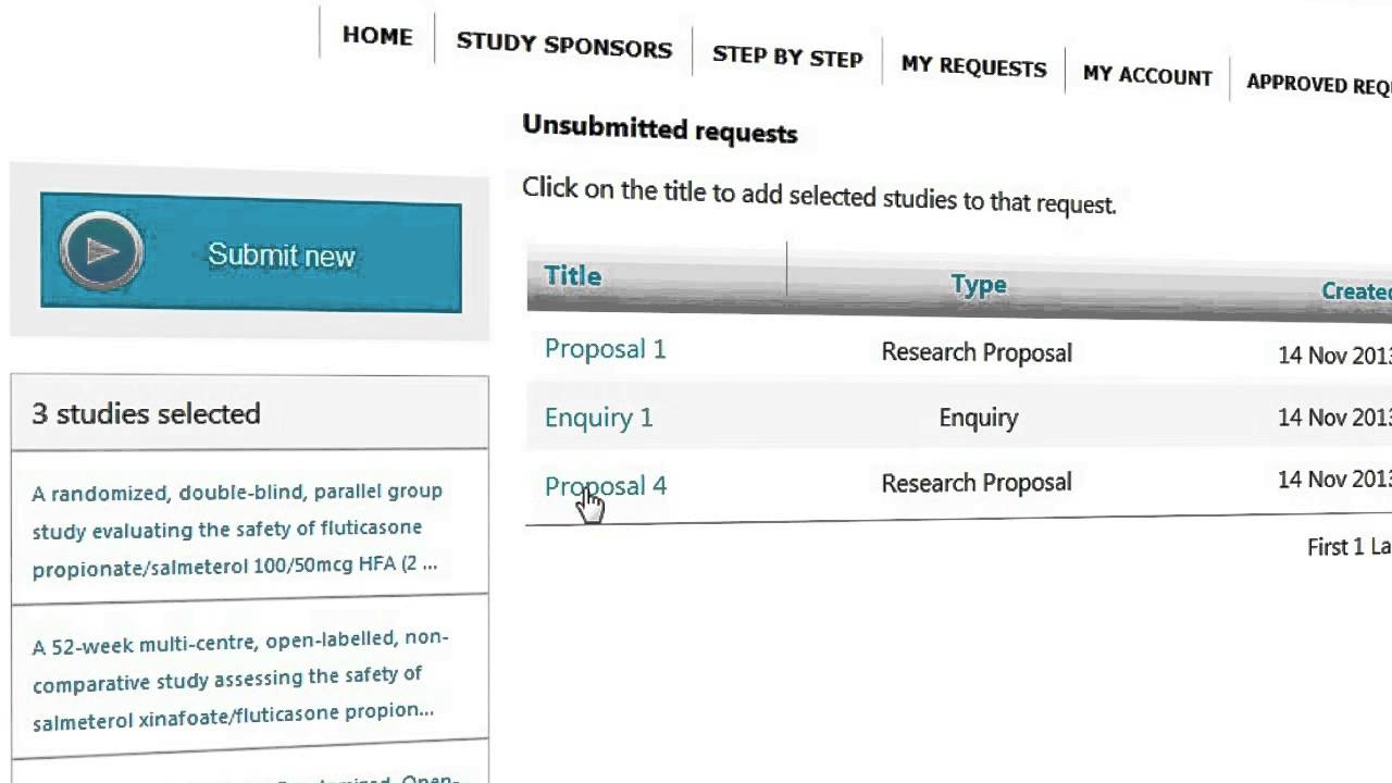 ClinicalStudydataRequest.com - How to select studies and submit a research proposal