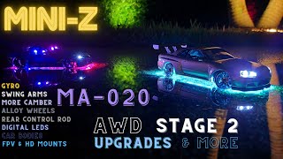 MINI-Z MA-020 AWD **STAGE 2** Upgrades, Install, Test Drive and More!