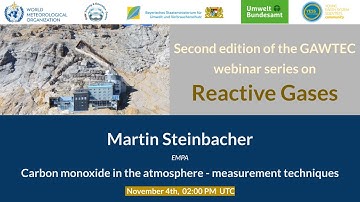 GAWTEC webinar - Carbon monoxide in the atmosphere: measurement techniques