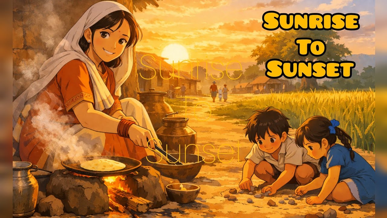 “From Sunrise to Sunset – A Day in 90s Indian Village Life”