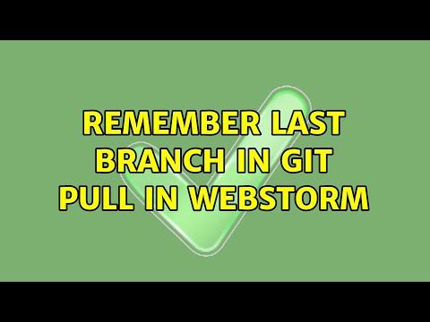 Remember last branch in git Pull in Webstorm