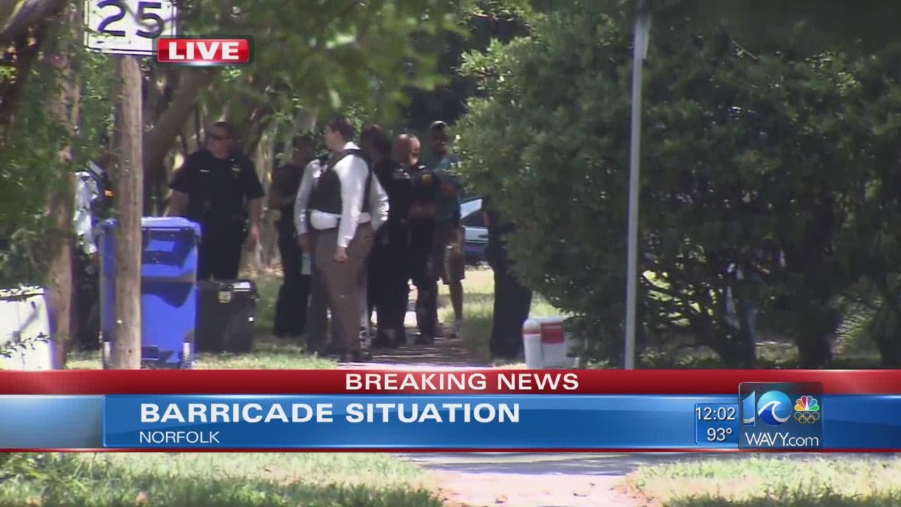 Police: Armed man barricaded inside Norfolk home near ODU - YouTube