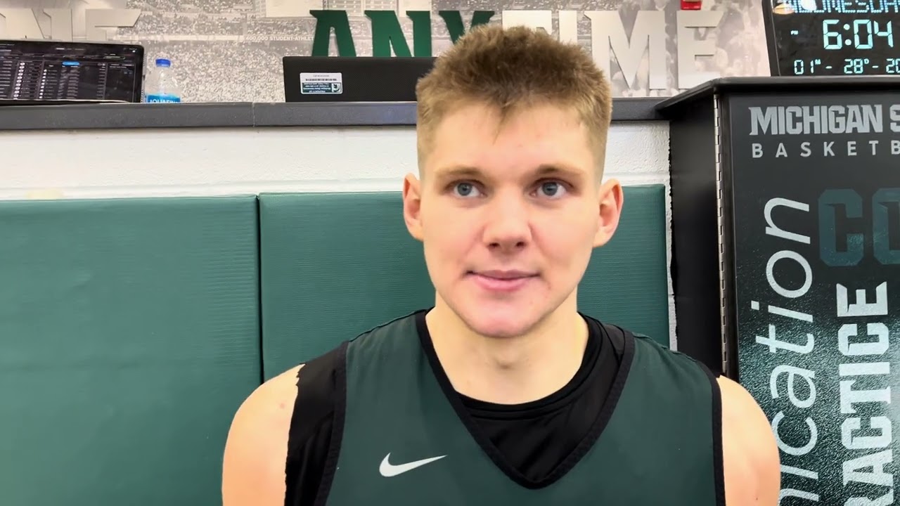 Джаксон Колер | Перед игрой с Мичиганом | После тренировки | Баскетбольная команда Мичиганского г...