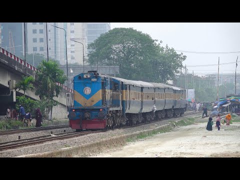 ALCO 6519 WDM 3A Locomotive pulled Sirajganj Express Train of Bangladesh Railway