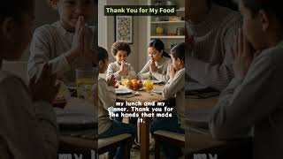 Thank You for My Food | Mealtime Prayer for Kids 🍎🙏