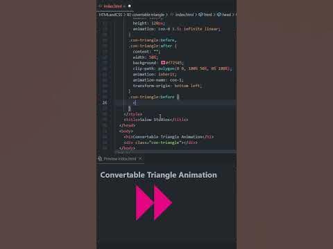 Convertible Triangle Animation HTML and CSS tutorial for beginners 2022 ...
