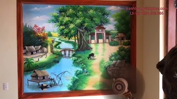 VẼ TRANH ĐỒNG QUÊ 3D PHƯỢNG LÂU - VIỆT TRÌ 0964 503 986