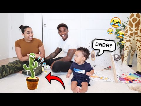 Baby Shine Has Cute Conversation with TALKING CACTUS Toy! *Hilarious*