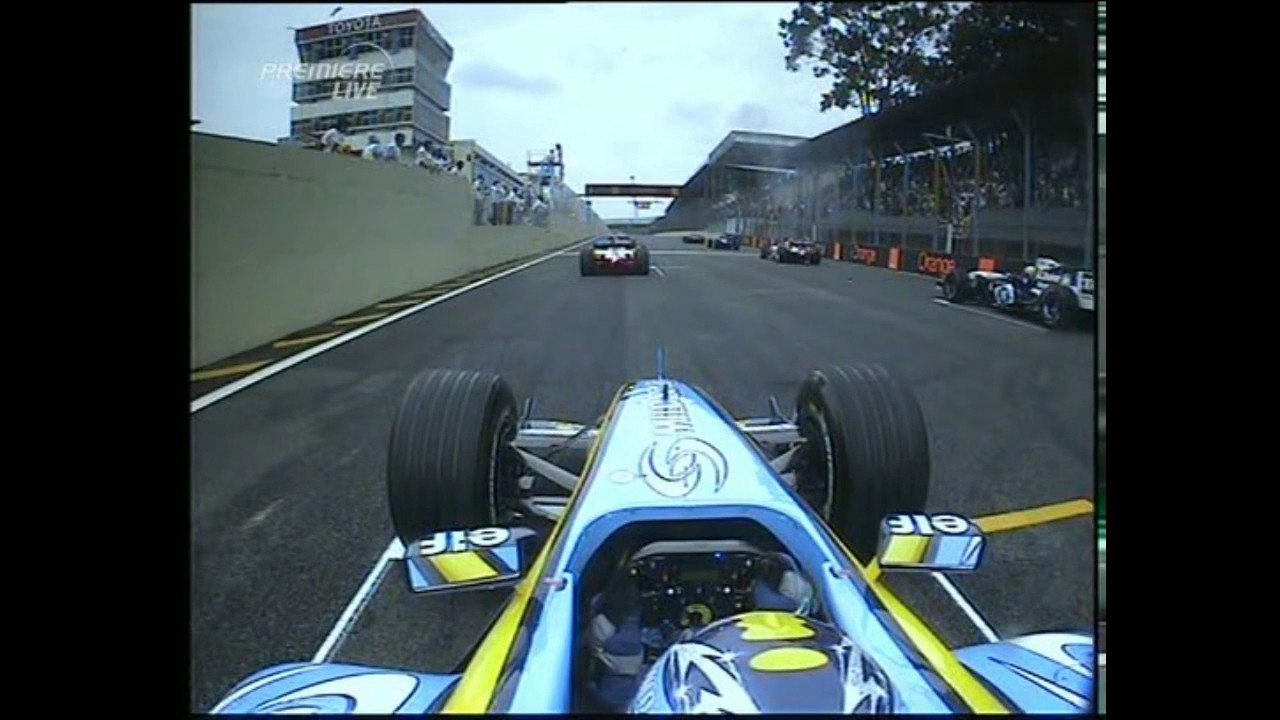 Alonso Onboard Start Grand Prix Brazil F1 2004