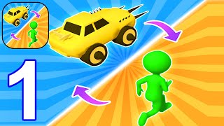 Shape Change Transform Race  Gameplay Walkthrough Part 1 Level 110 Shape Shifting Stickman Race