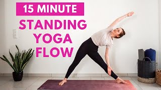 15 min STANDING YOGA FLOW | Yoga without mat | Yoga with Uliana screenshot 3