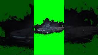 UFO crushed green screen video