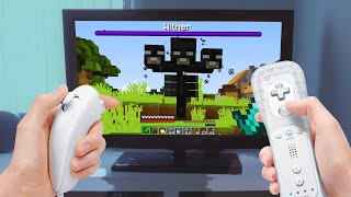 Beating the WITHER Boss on Wii Controllers in Minecraft screenshot 2