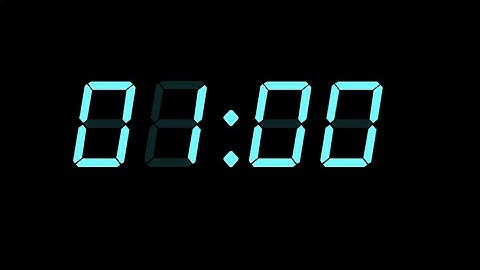 1 Minute Timer, retro cyan lcd alarm clock, with Alarm ⏰