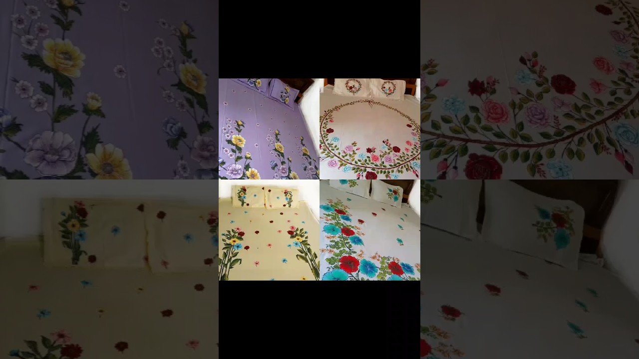 Latest painting bedsheet design 