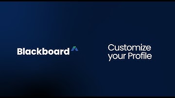 Customize your profile in Blackboard