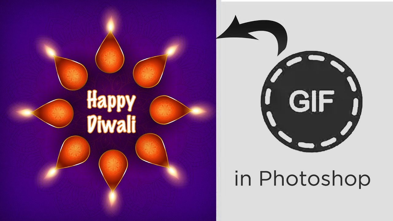 How to make Diwali Gif Animation in Adobe Photoshop | frame Animation