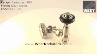 Traditional TRV - Faringdon thermostatic radiator valve - Satin Nickel
