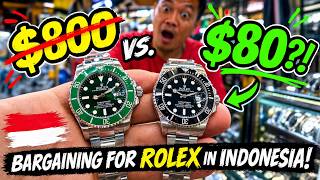 Bargaining for Fake Watches That Look Almost Real | Indonesia 🇮🇩