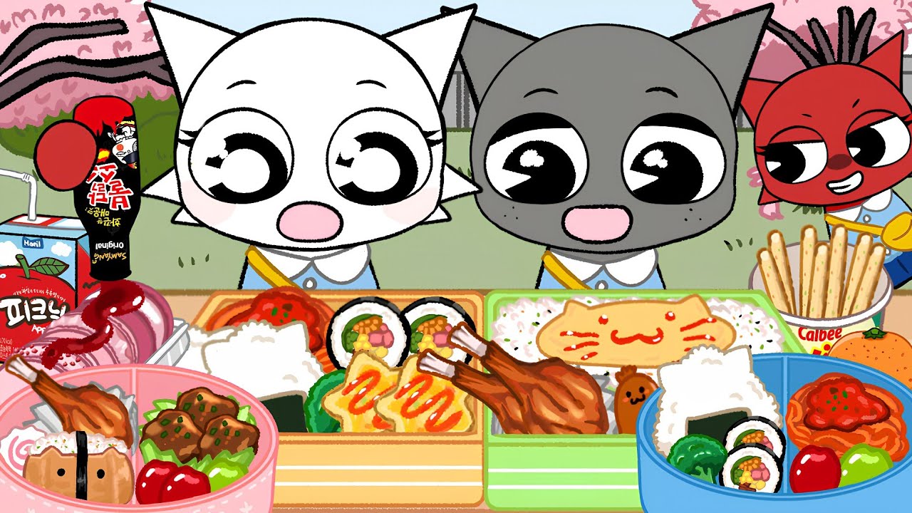 Incredibox Sprunki Wenda and Gray picnic lunch box Mukbang Animation ASMR /Jiku