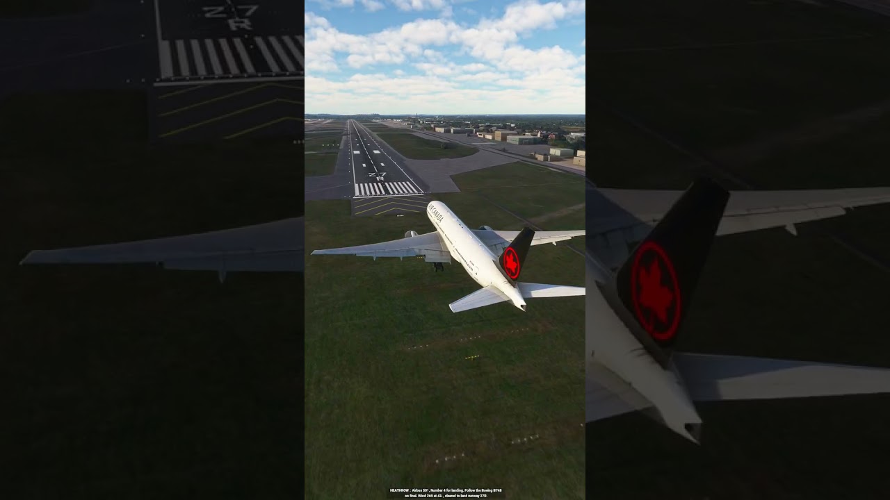 beautiful view of airplanes when landing eps.621