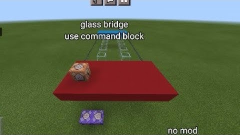 Minecraft PE-How To Do Glass Bridge Use One Command Block