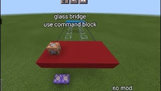 Minecraft PE-How To Do Glass Bridge Use One Command Block