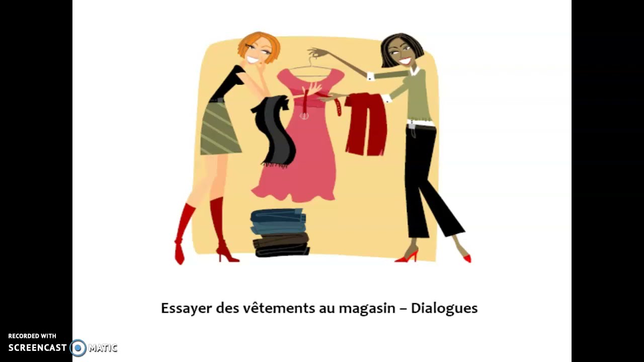 Essayer des vêtements au magasin - Dialogues