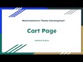 Cart | Cart Page | WooCommerce Theme Development