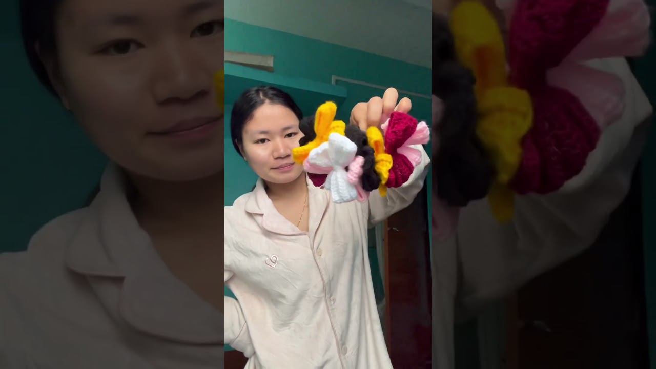 #crochet #stitchtricks #handmade #arunachalpradesh #howtomakewoolenflower #northeastindia #crochet