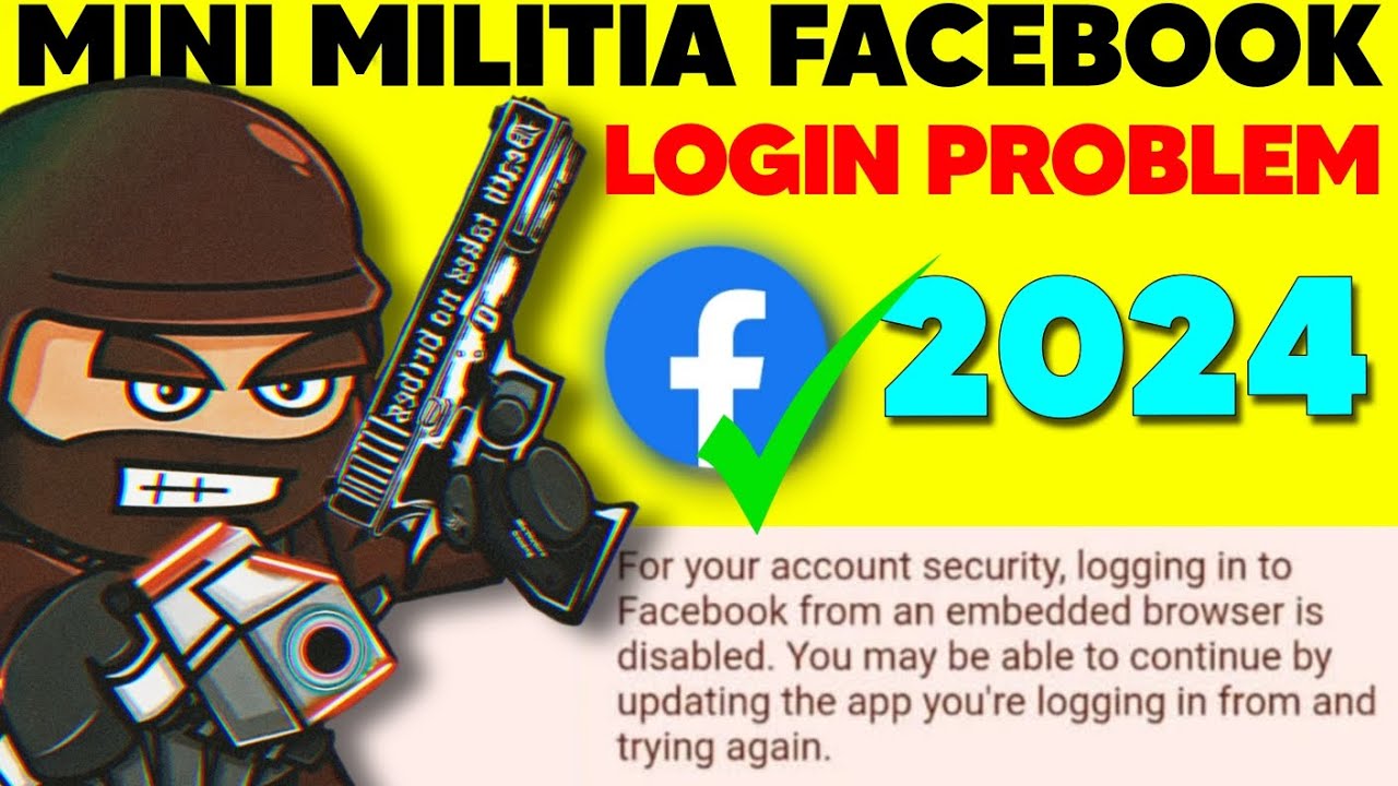 Facebook LoginProblem Solve 2024 100%🔥In Mini Militia Mods | how to fb login in mini militia 2023-24