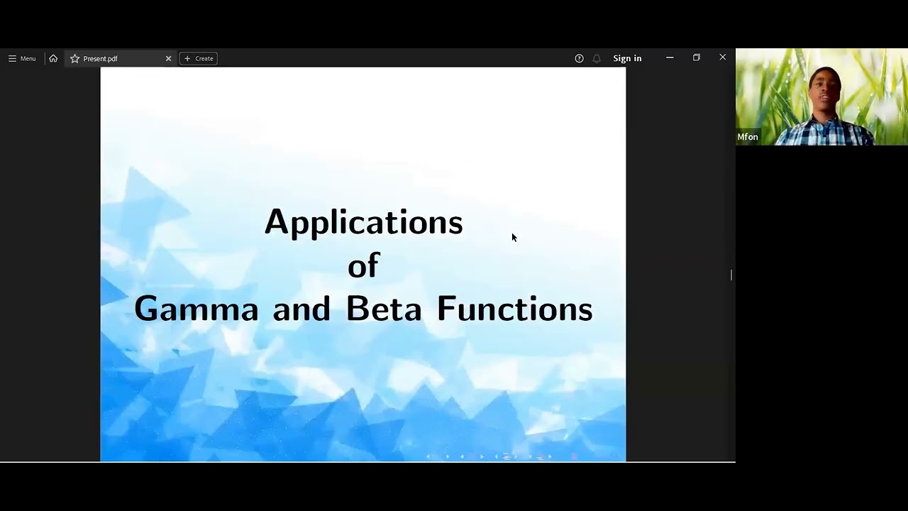 Video Research Presentation: High School Researcher Explains Gamma & Beta Functions | Advanced Math