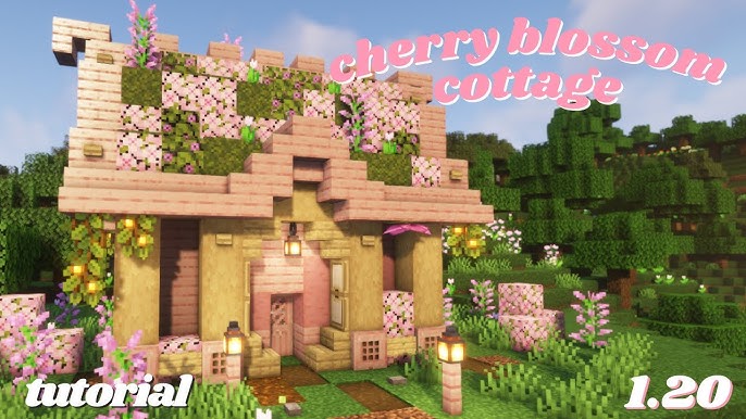 🌸 Casa de Cerezo en Minecraft 1.20 Tutorial completo ⬇