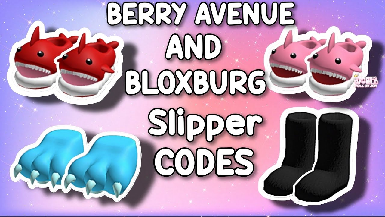 SLIPPER CODES FOR BERRY AVENUE, BLOXBURG & ALL ROBLOX GAMES THAT ALLOW ...
