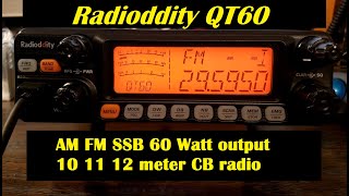 Radioddity QT60 60 Watt 10, 11 and 12 meter CB radio