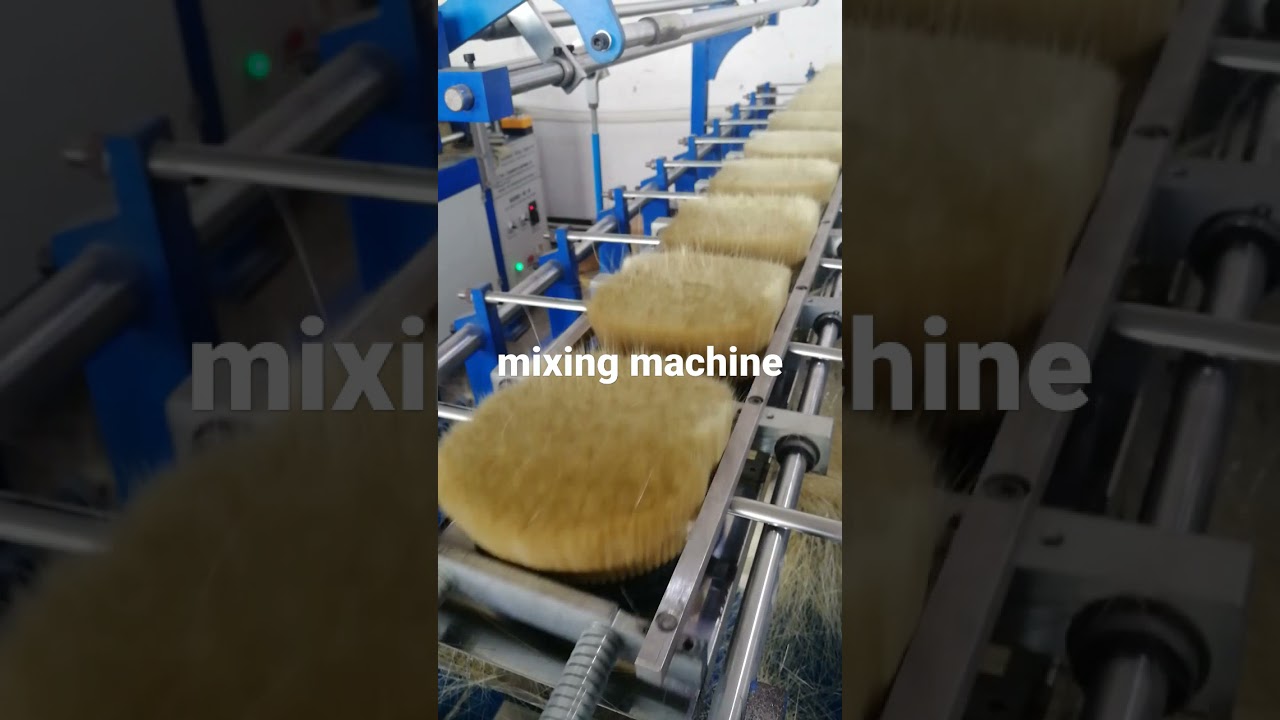 Bristles filaments mixing machine
