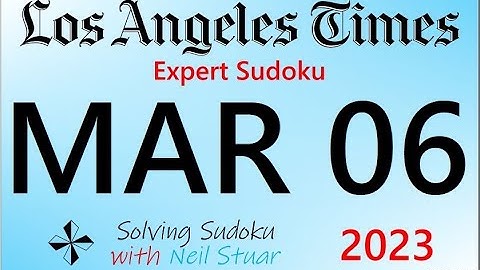 LA Times  Expert Sudoku, March 06, 2023