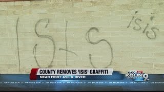 County responds to remove hateful 'ISIS' graffiti from neighborhood