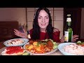 MUKBANG | Новогодний стол, салаты и горячее | New Year's table, salads and hot dishes | не ASMR