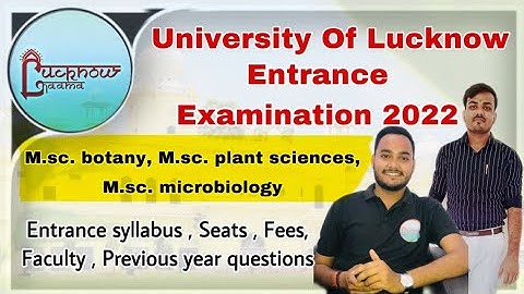 Lucknow University msc botany entrance question paper | Lucknow University entrance exam 2022 #msc