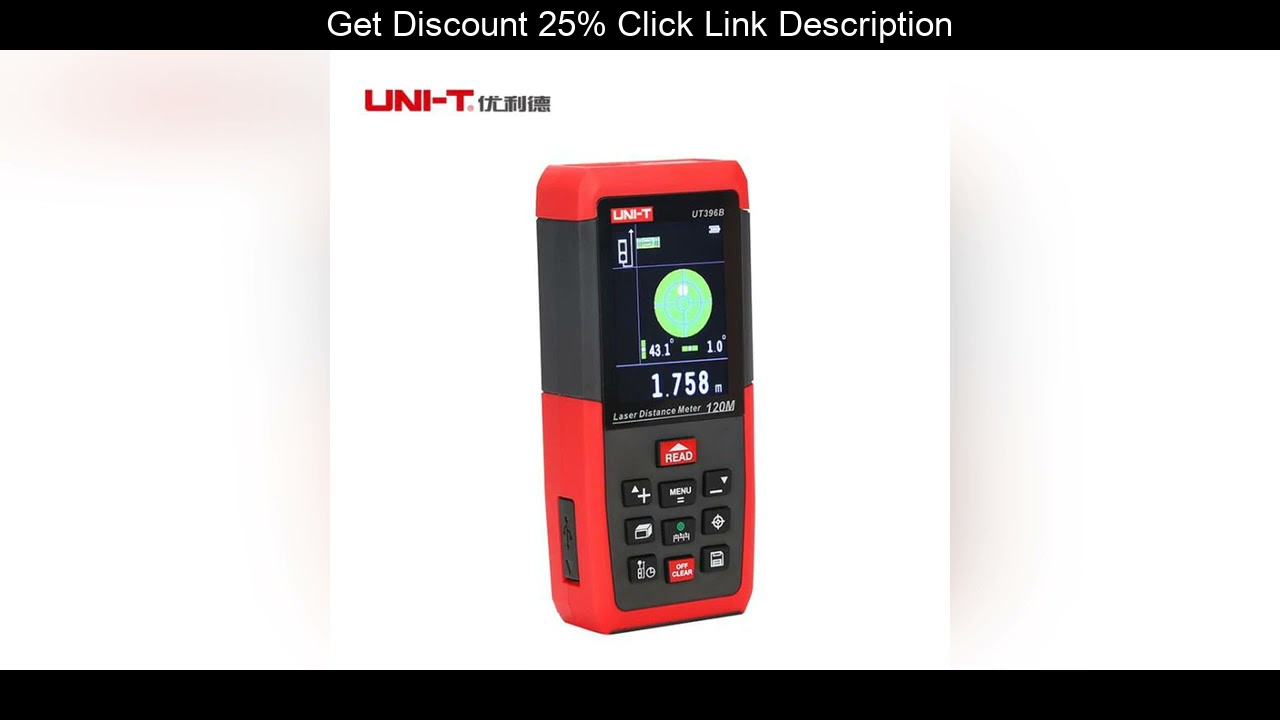 Slide UNI-T UT396B Laser Distance Meters 120m laser rangefinder 2MP Camera Lofting Test Levelling I